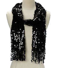 Central Chic Women's Sparkly Sequin Scarf