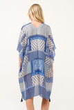 RAJ CARROL PATCHWORK PRINTED KIMONO