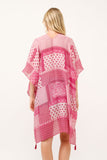 RAJ CARROL PATCHWORK PRINTED KIMONO