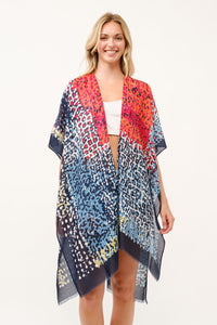 RAJ EMILY PATCHWORK PRINTED KIMONO DUSTER