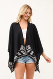 RAJ LILI FLORAL EMBROIDERED DUSTER KIMONO