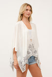 RAJ LILI FLORAL EMBROIDERED DUSTER KIMONO