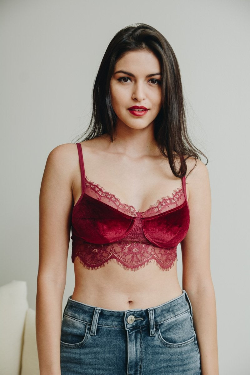 Velvet Lace Half Cami Raj Imports